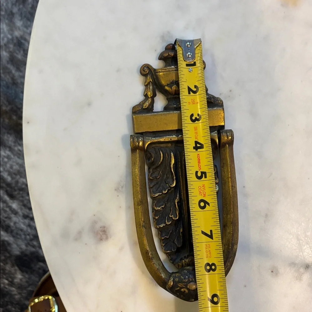 Antique Acanthus Leaf Brass Door Knocker